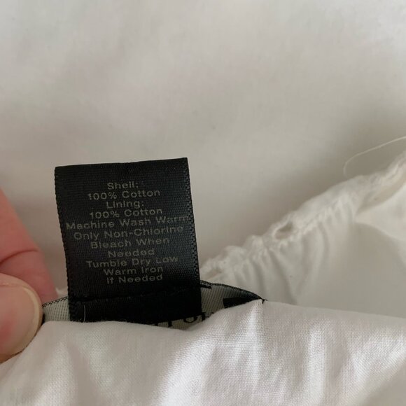 Ann Taylor Sleeveless Eyelet Lace White Midi Dress Size 4 Lined Zip Cotton - Picture 9 of 9